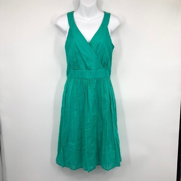 Andrew Marc Dresses & Skirts - Marc New York Andrew Marc Teal V-Neck Dress 12 Surplice Front Sleeveless Lined